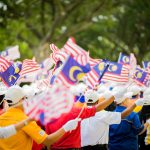 Putrajaya, Malaysia -31 ST August 2019 ; Youth celebrating during 62 Malaysia Independence Day Parade On August 31,2019 in Dataran Putrajaya.